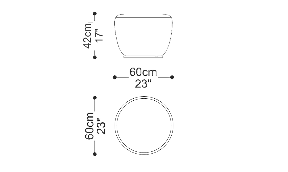 Image of the main dimensions of the product